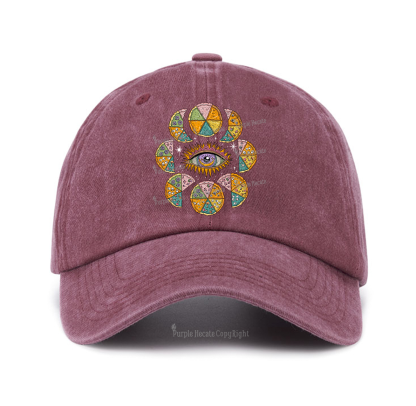 Purplehecate Moon Phase Pizza Baseball Cap