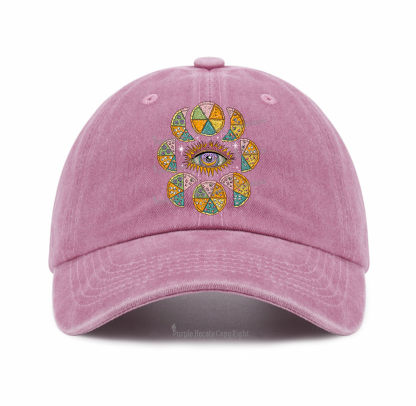 Purplehecate Moon Phase Pizza Baseball Cap