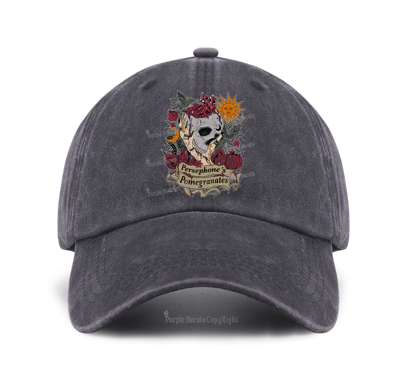 Purplehecate Persephone's Pomegranates Baseball Cap