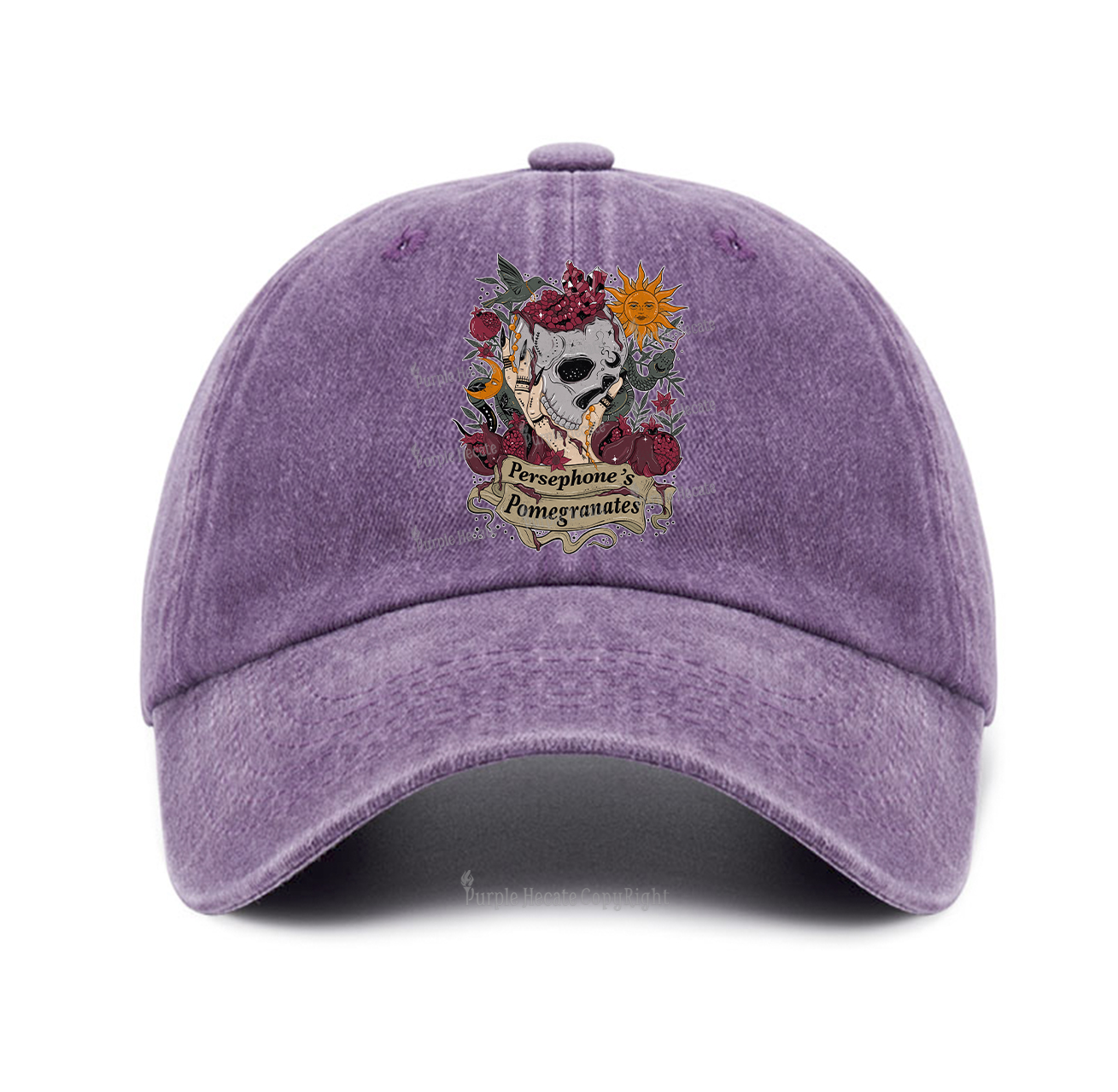 Purplehecate Persephone's Pomegranates Baseball Cap