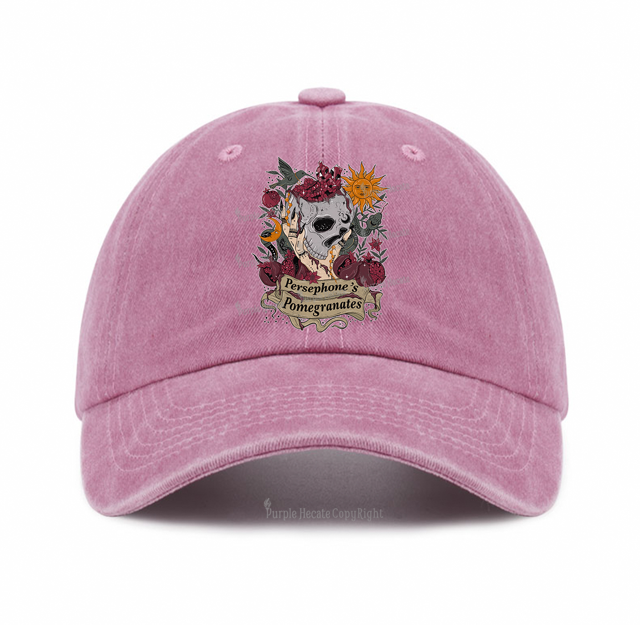 Purplehecate Persephone's Pomegranates Baseball Cap