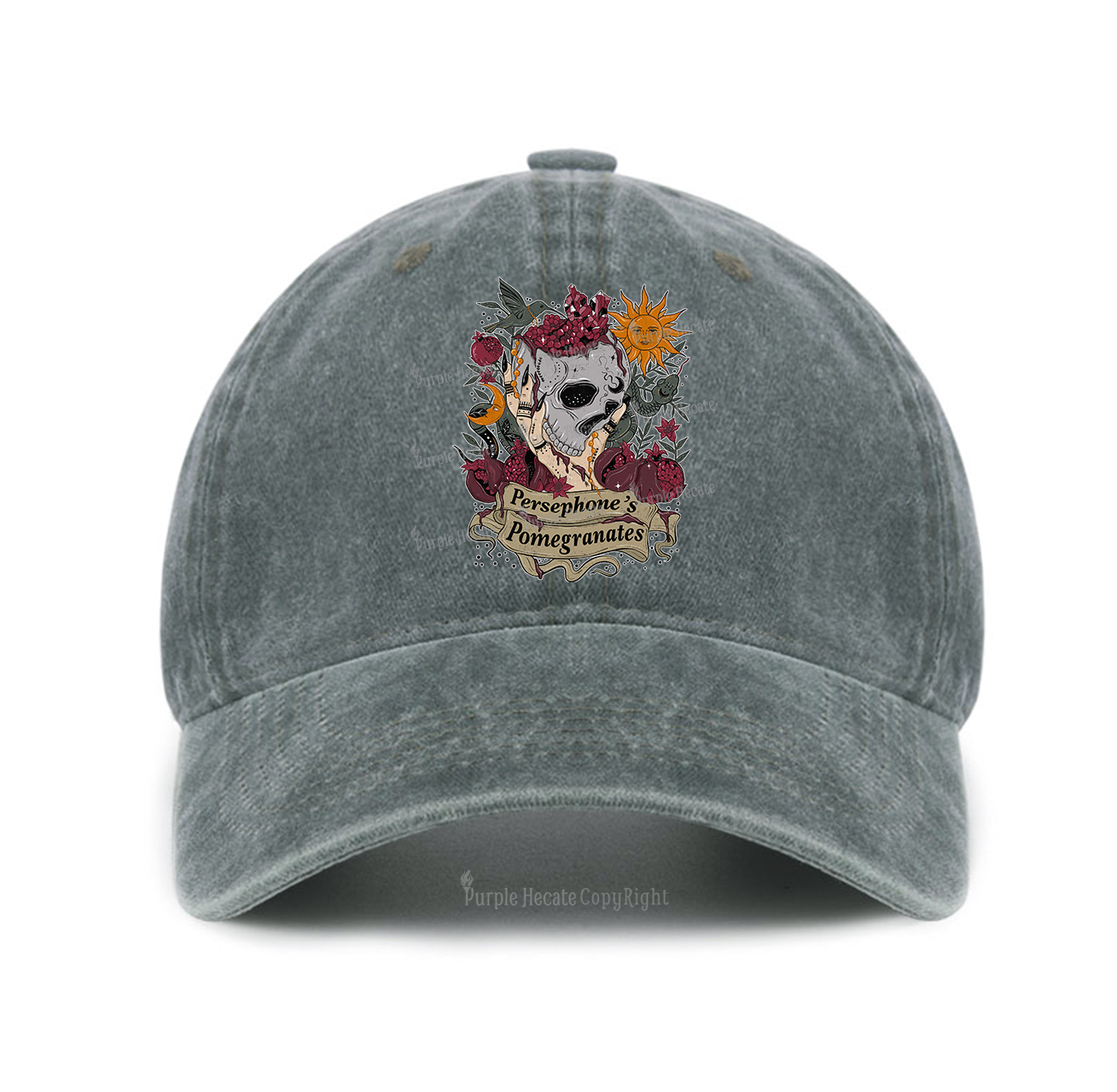 Purplehecate Persephone's Pomegranates Baseball Cap