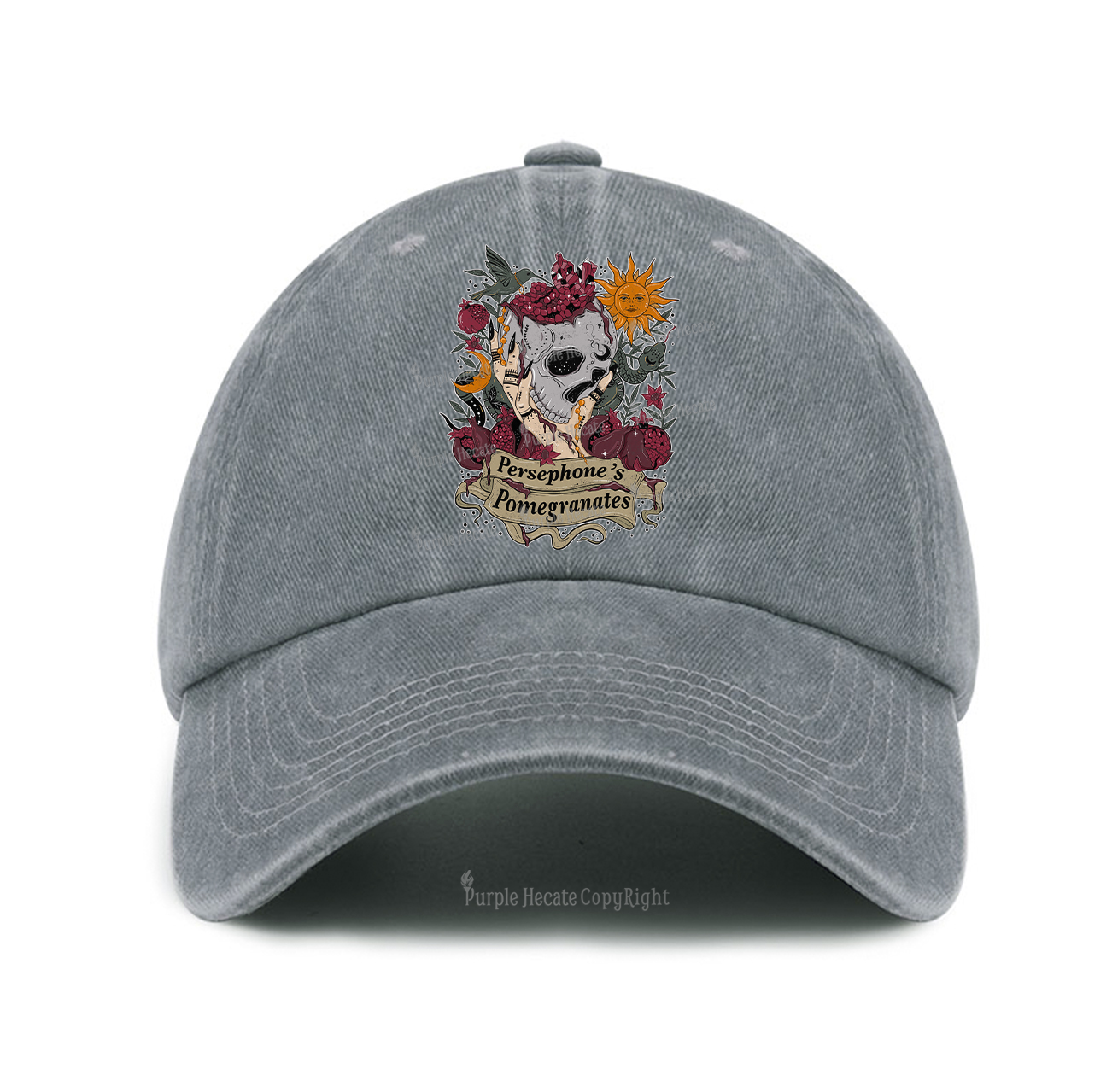 Purplehecate Persephone's Pomegranates Baseball Cap