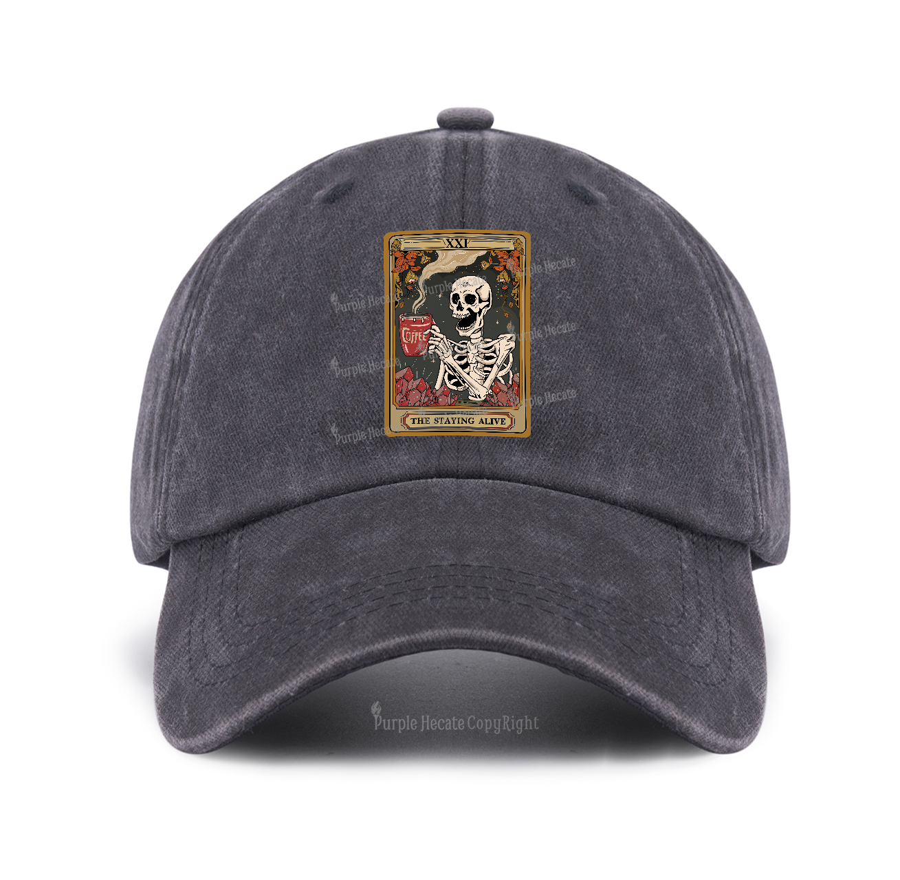Purplehecate The Staying Alive Tarot Card Baseball Cap