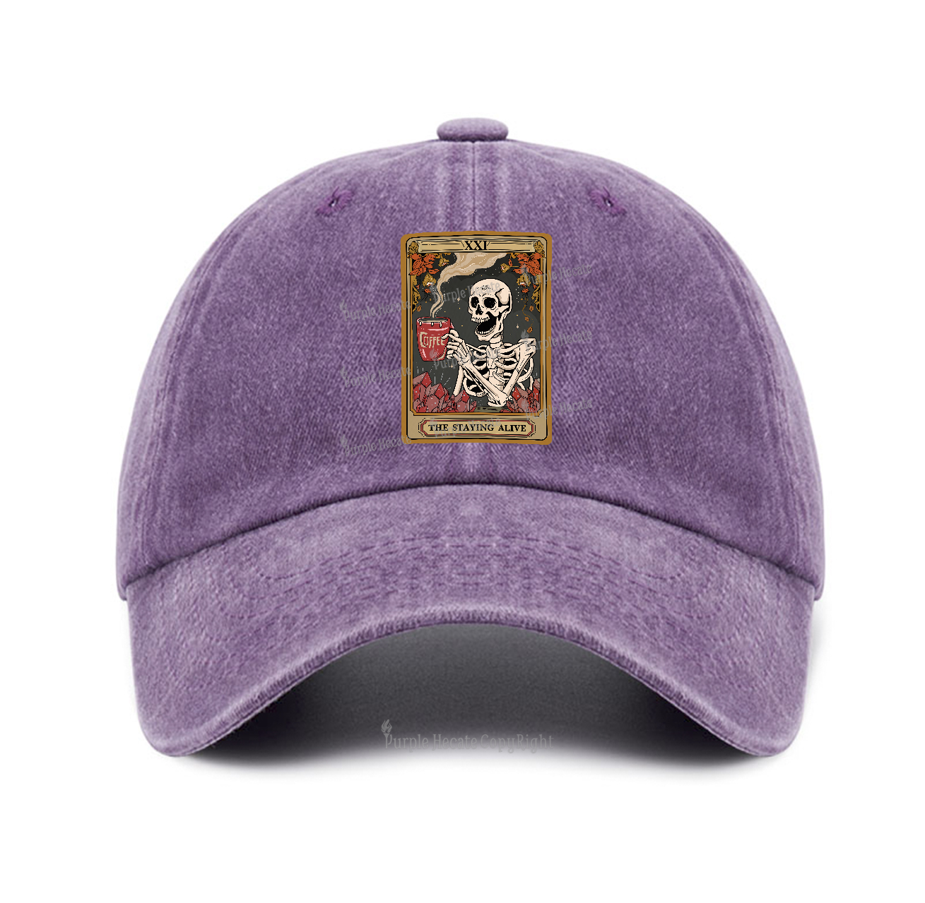 Purplehecate The Staying Alive Tarot Card Baseball Cap