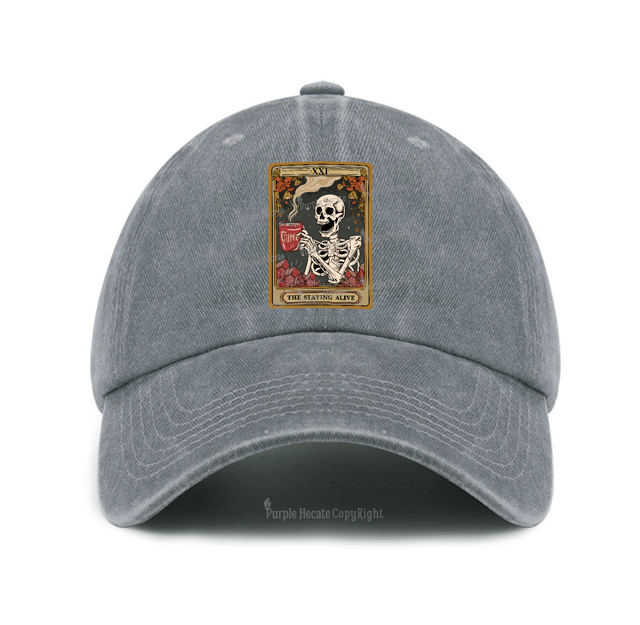 Purplehecate The Staying Alive Tarot Card Baseball Cap
