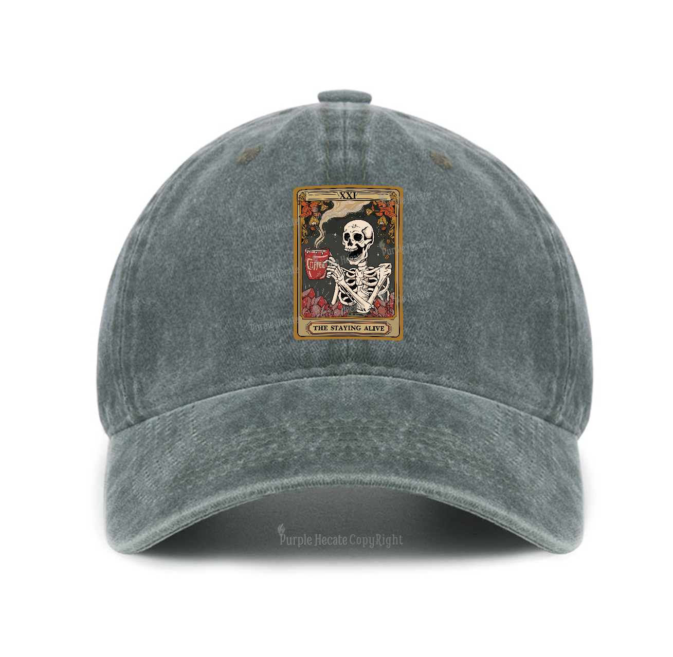 Purplehecate The Staying Alive Tarot Card Baseball Cap