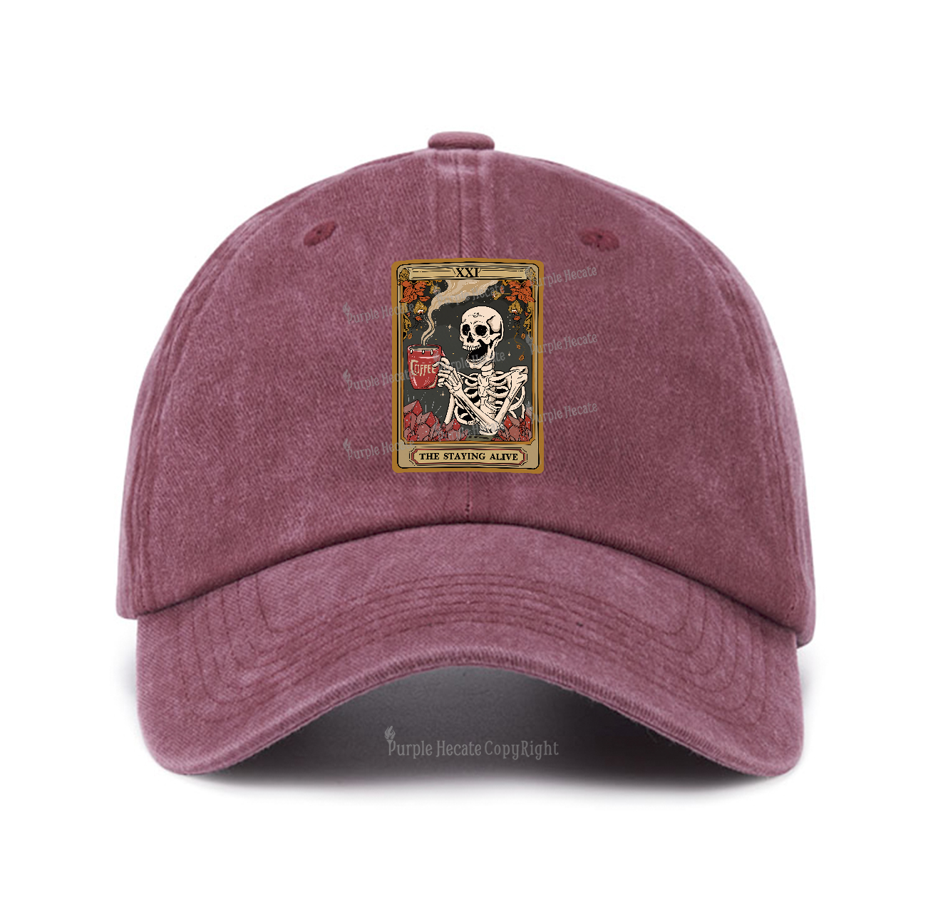 Purplehecate The Staying Alive Tarot Card Baseball Cap