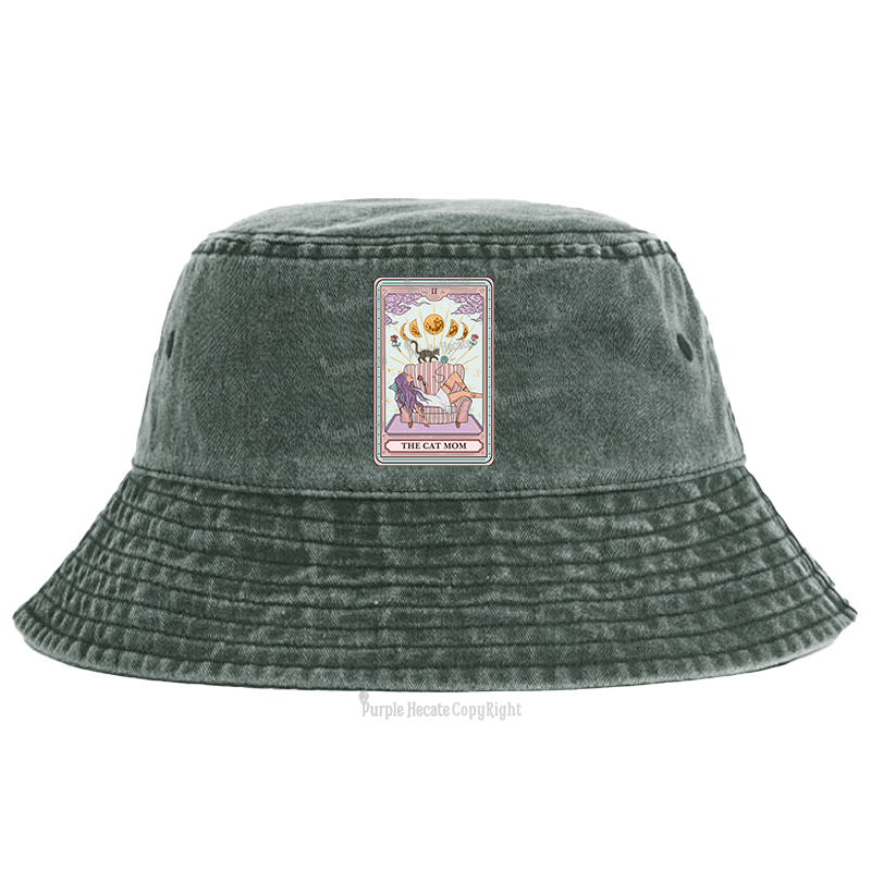 Purplehecate The Cat Mom Tarot Bucket Hat