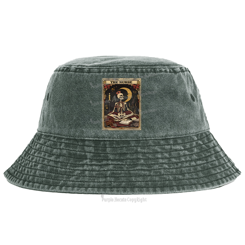 Purplehecate The Nurse Tarot Card Bucket Hat
