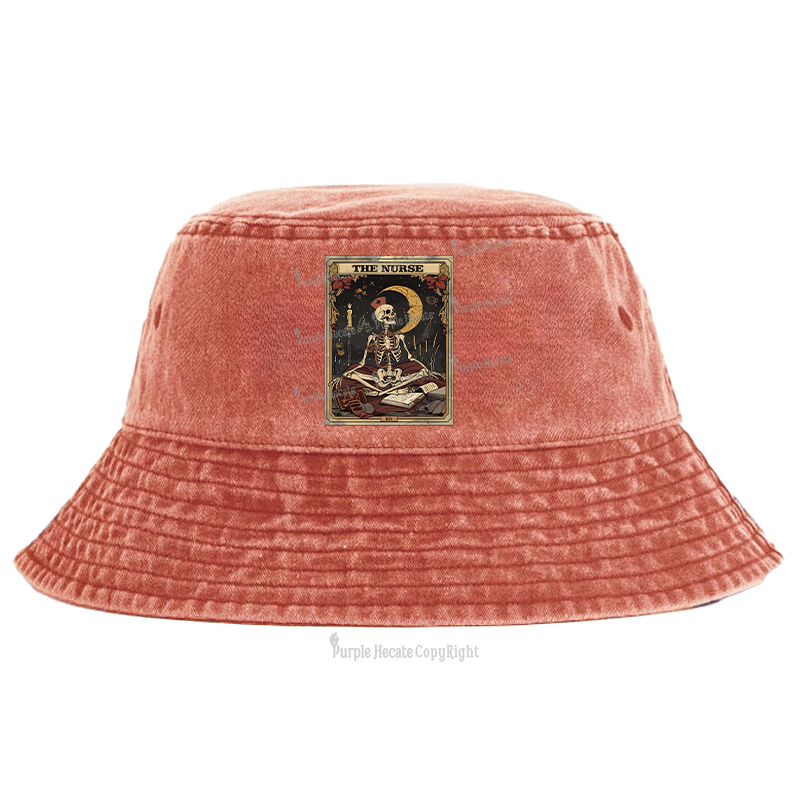 Purplehecate The Nurse Tarot Card Bucket Hat