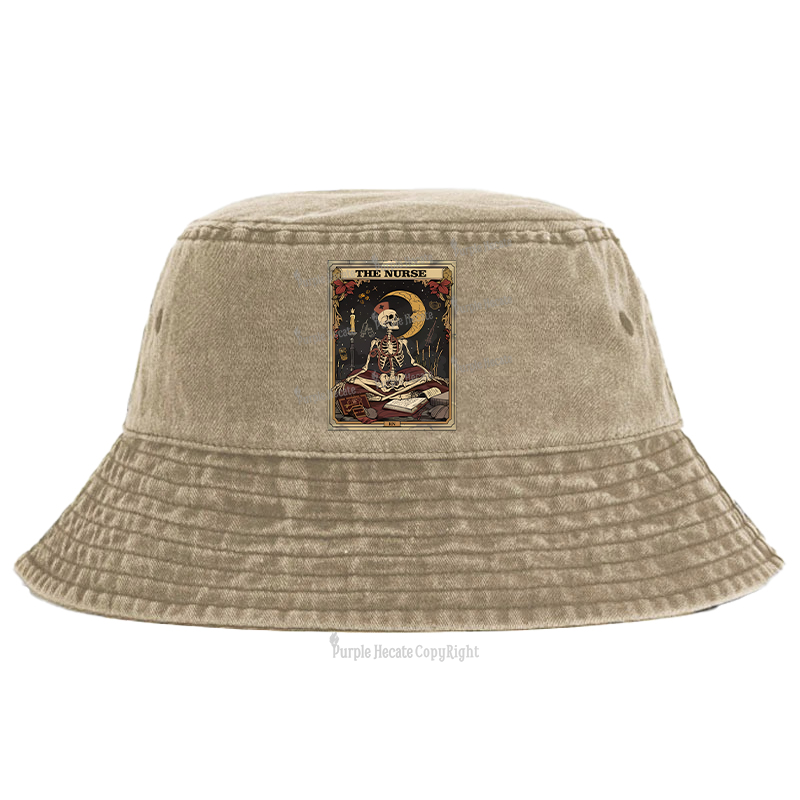 Purplehecate The Nurse Tarot Card Bucket Hat