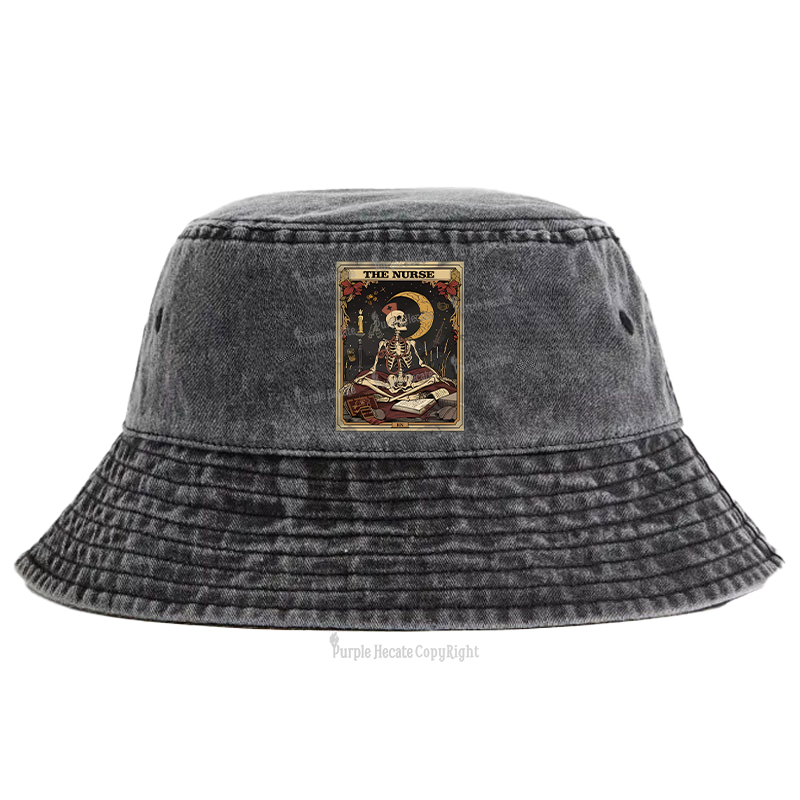 Purplehecate The Nurse Tarot Card Bucket Hat