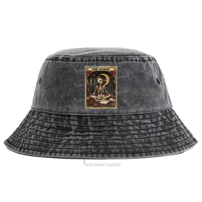 Purplehecate The Nurse Tarot Card Bucket Hat