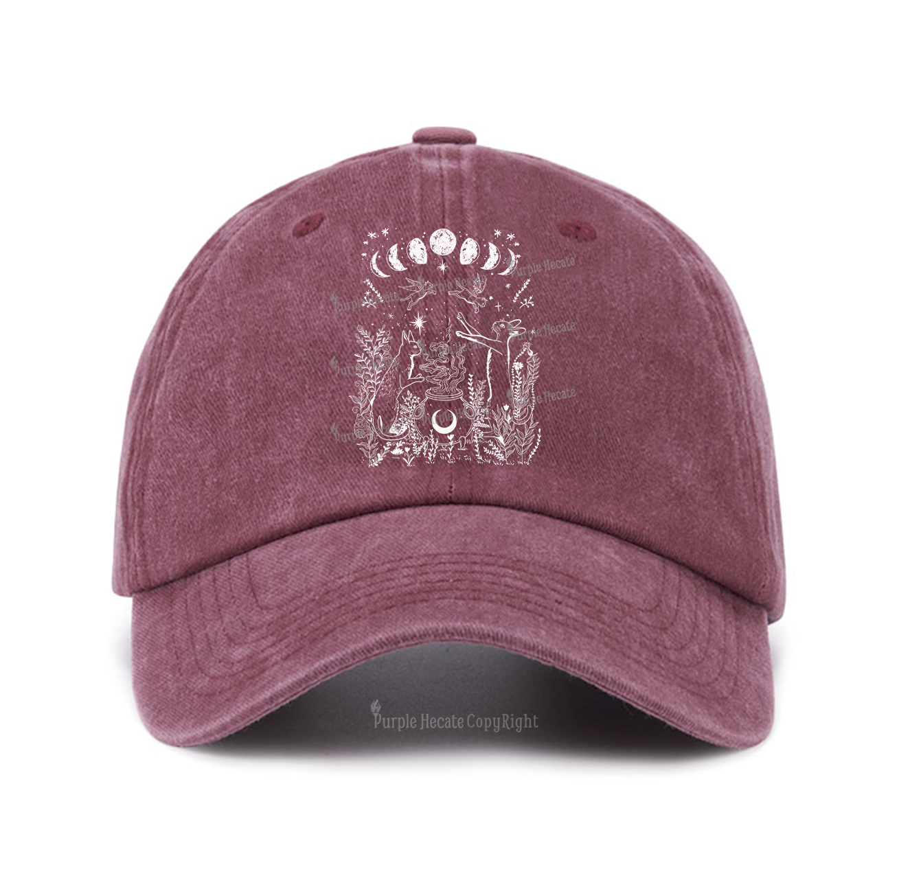 Purplehecate Celestial Cat Baseball Cap