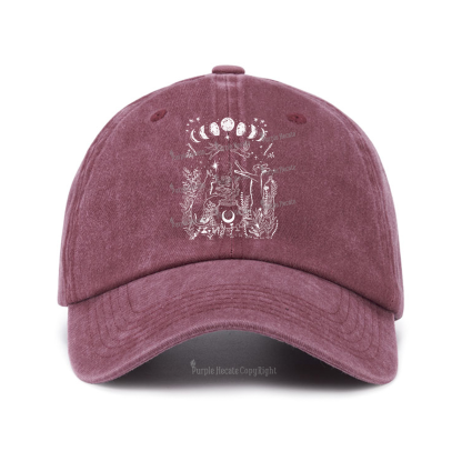 Purplehecate Celestial Cat Baseball Cap