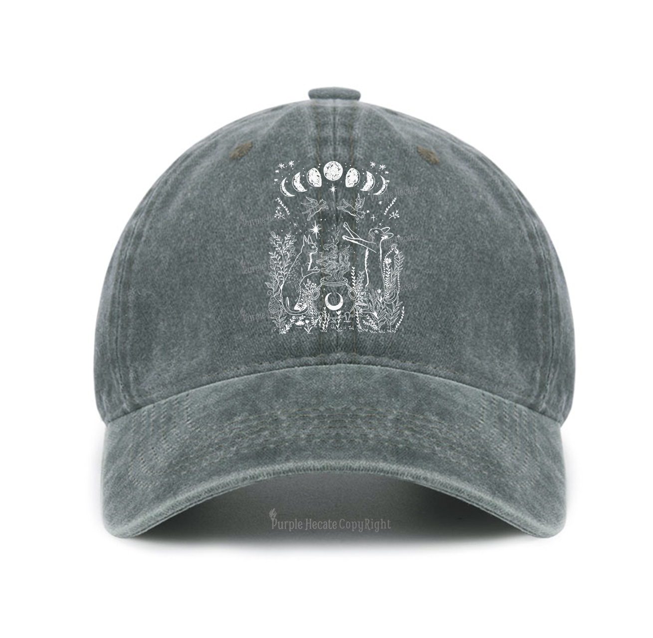 Purplehecate Celestial Cat Baseball Cap