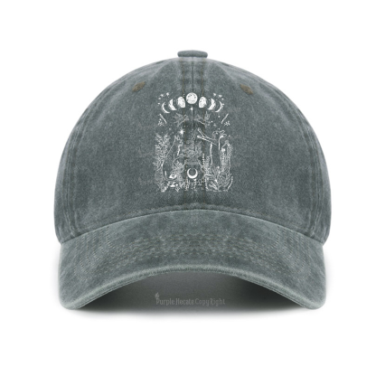 Purplehecate Celestial Cat Baseball Cap