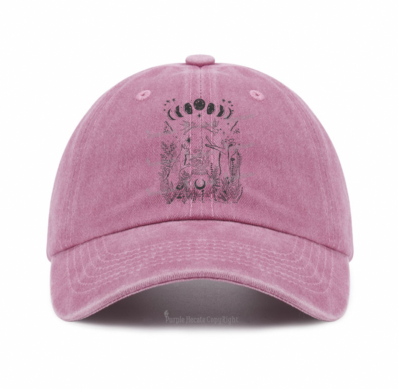 Purplehecate Celestial Cat Baseball Cap