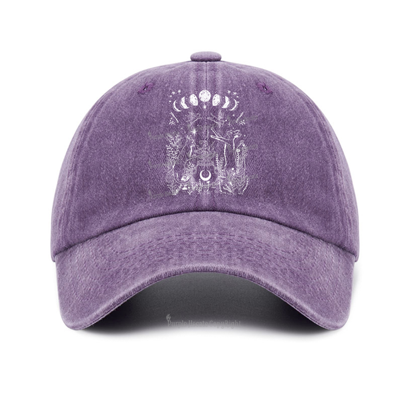 Purplehecate Celestial Cat Baseball Cap