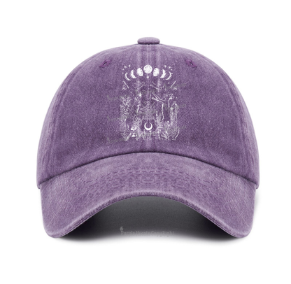 Purplehecate Celestial Cat Baseball Cap