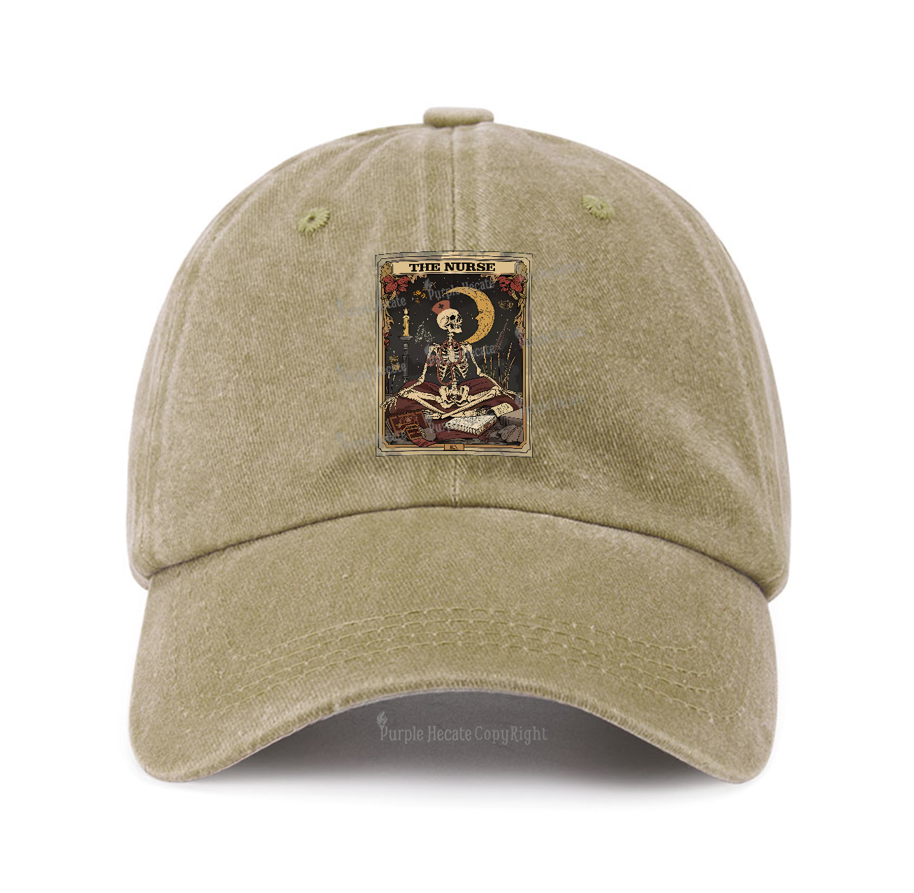 Purplehecate The Nurse Tarot Card Baseball Cap