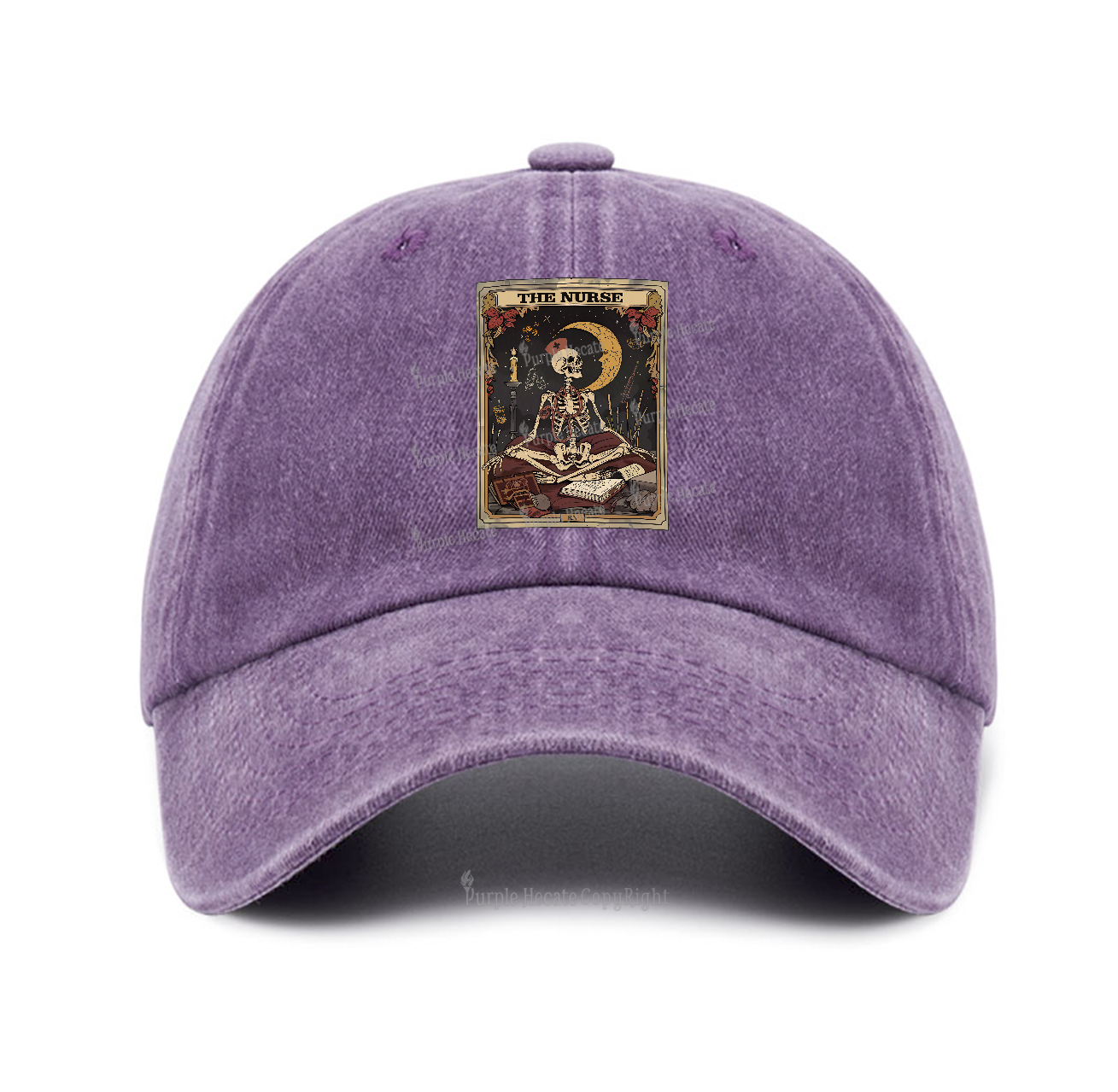 Purplehecate The Nurse Tarot Card Baseball Cap