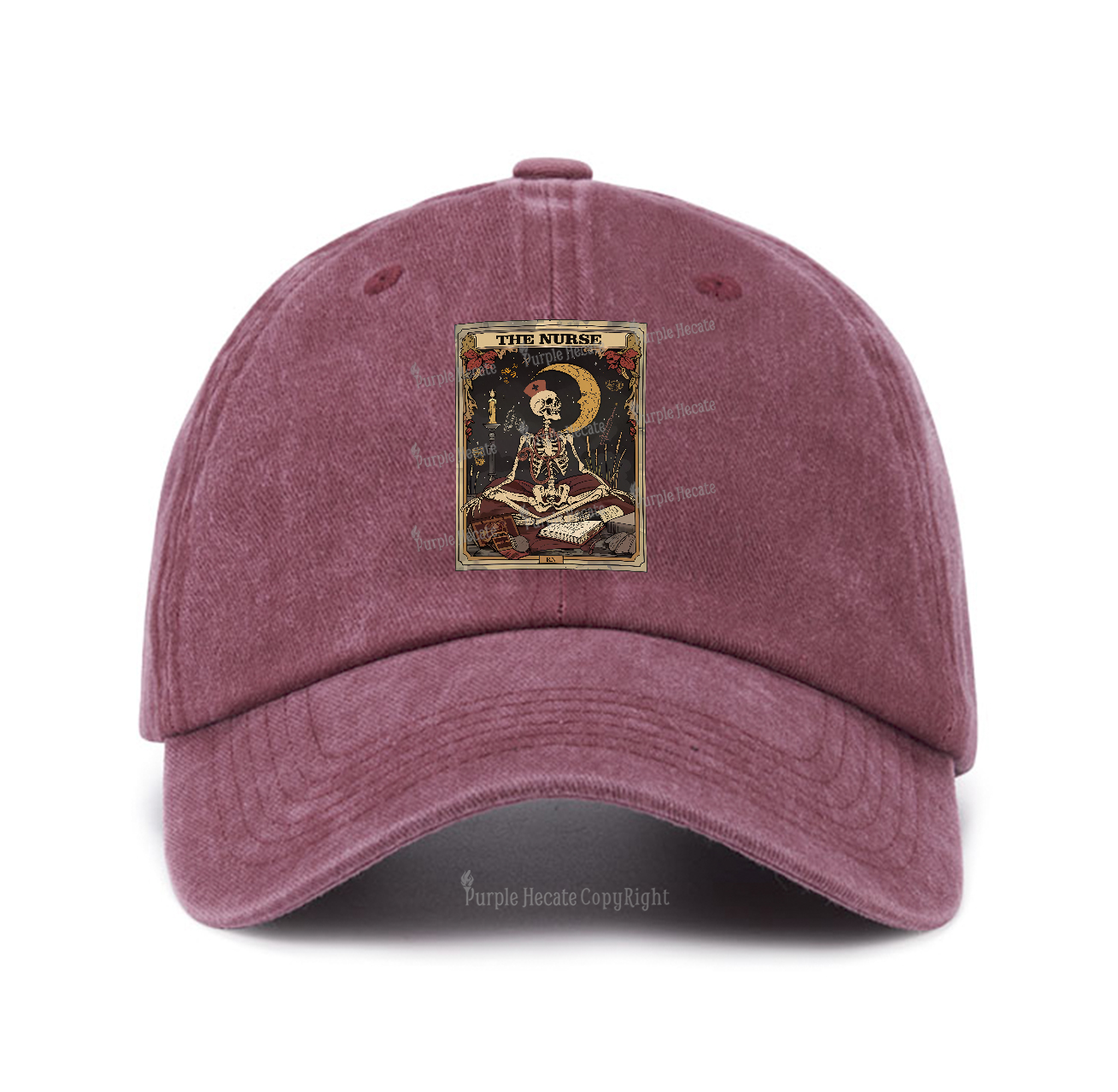 Purplehecate The Nurse Tarot Card Baseball Cap