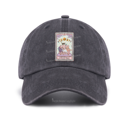 Purplehecate The Cat Mom Tarot Baseball Cap