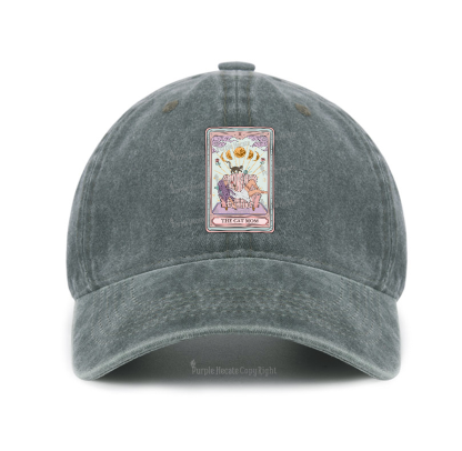 Purplehecate The Cat Mom Tarot Baseball Cap