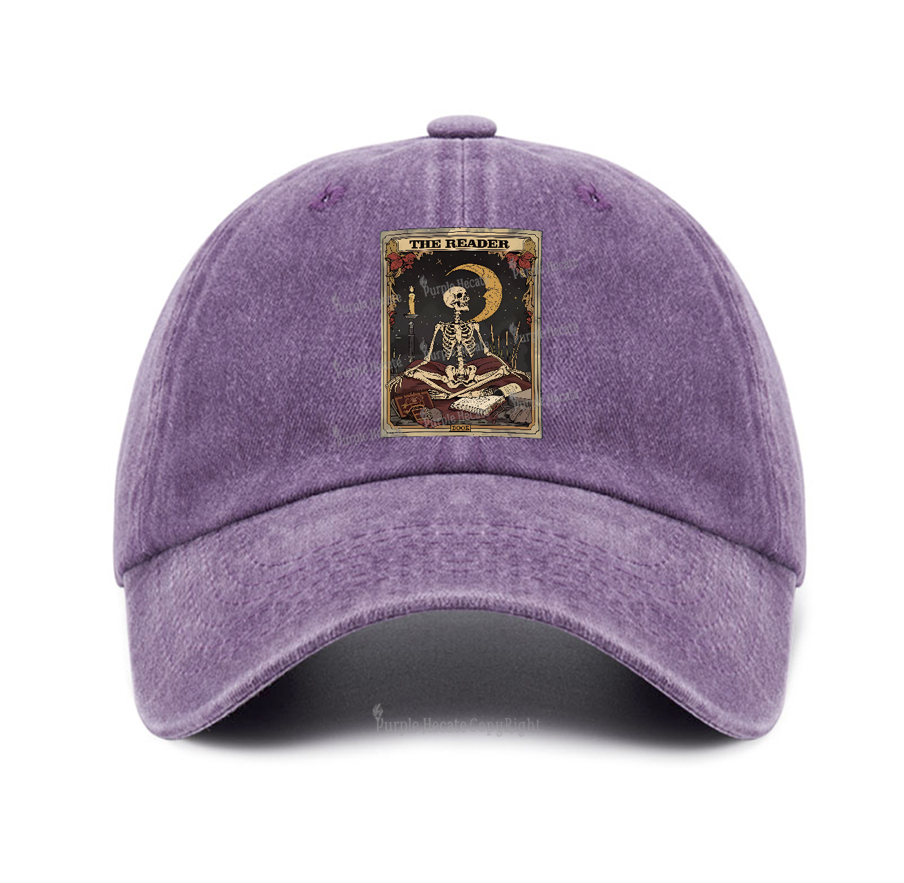 Purplehecate The Reader Tarot Card Baseball Cap