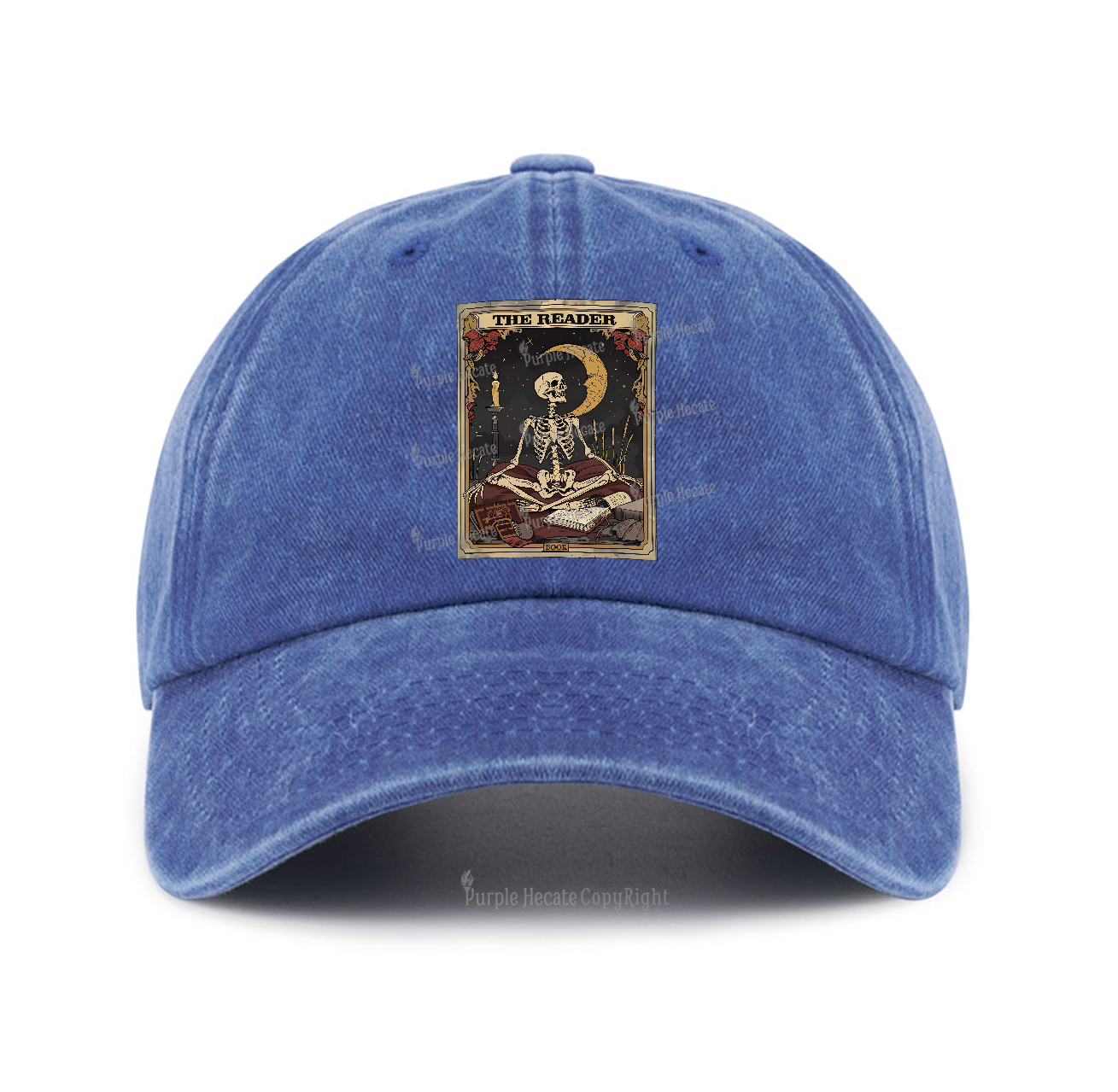 Purplehecate The Reader Tarot Card Baseball Cap