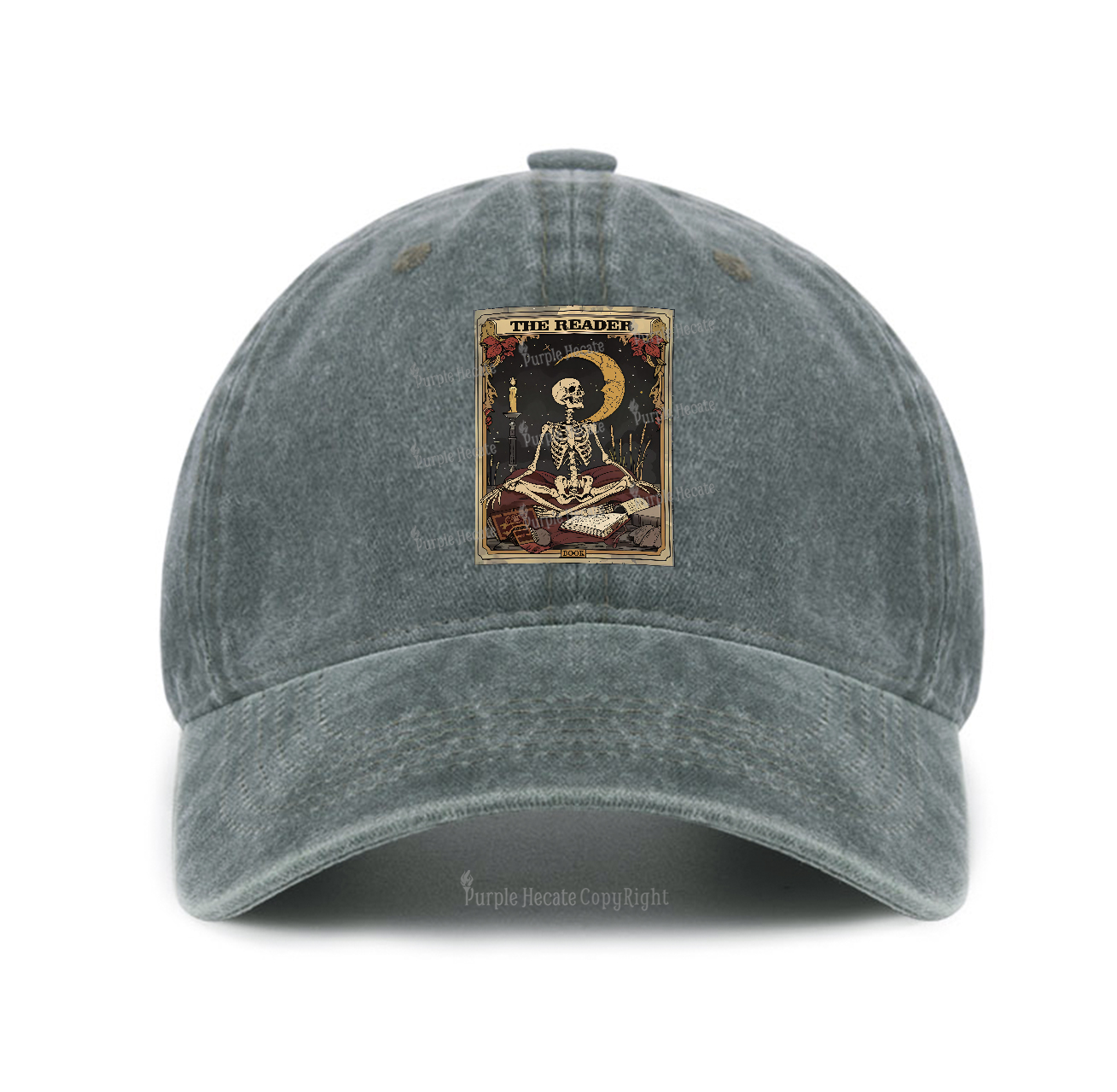 Purplehecate The Reader Tarot Card Baseball Cap