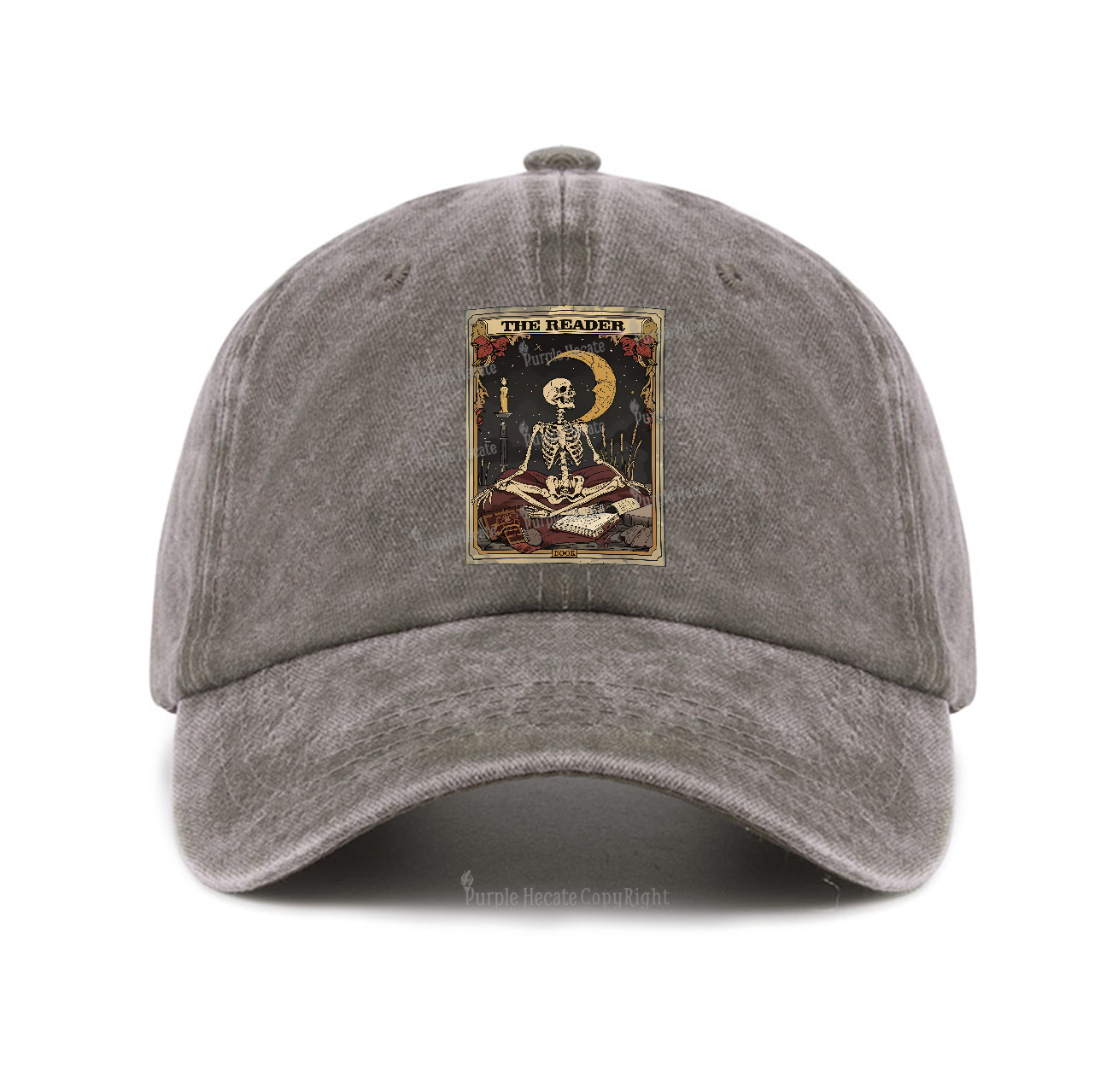 Purplehecate The Reader Tarot Card Baseball Cap