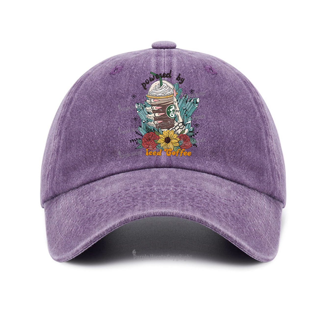 Purplehecate Powered By Ice Coffee Baseball Cap