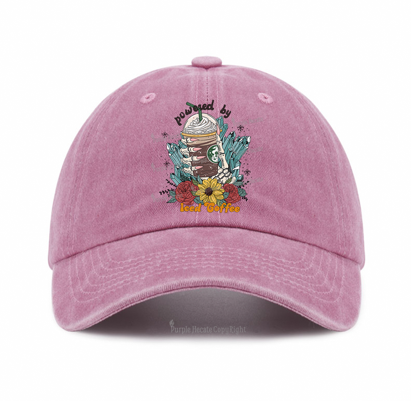 Purplehecate Powered By Ice Coffee Baseball Cap