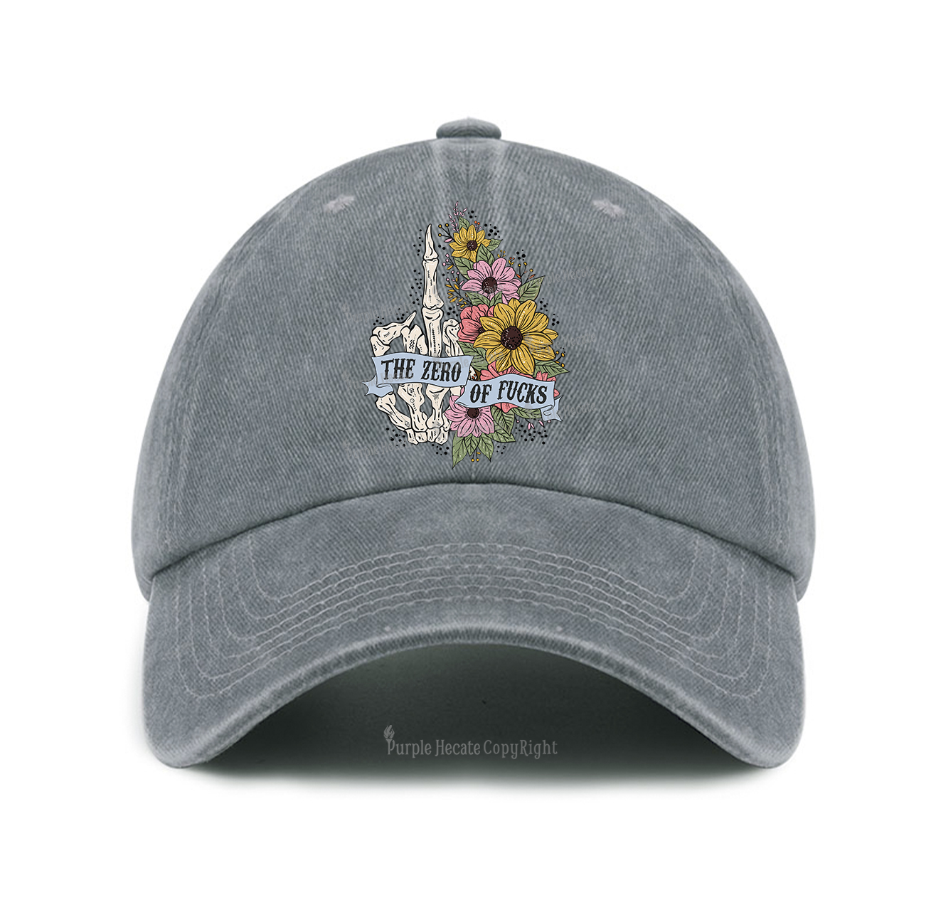 Purplehecate The Zero Of Fucks Baseball Cap