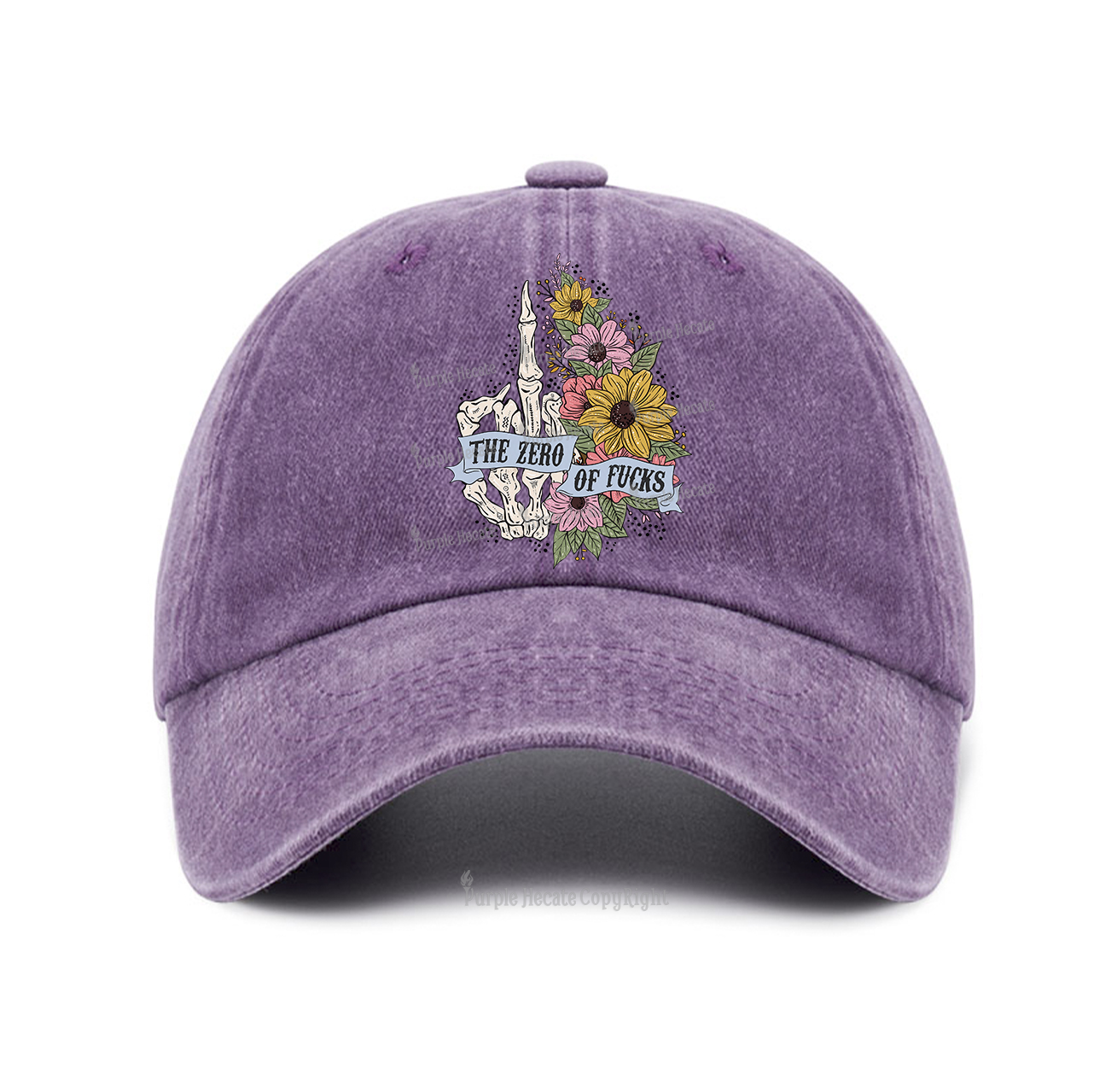 Purplehecate The Zero Of Fucks Baseball Cap