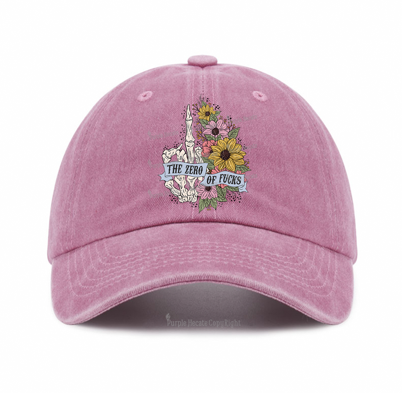 Purplehecate The Zero Of Fucks Baseball Cap