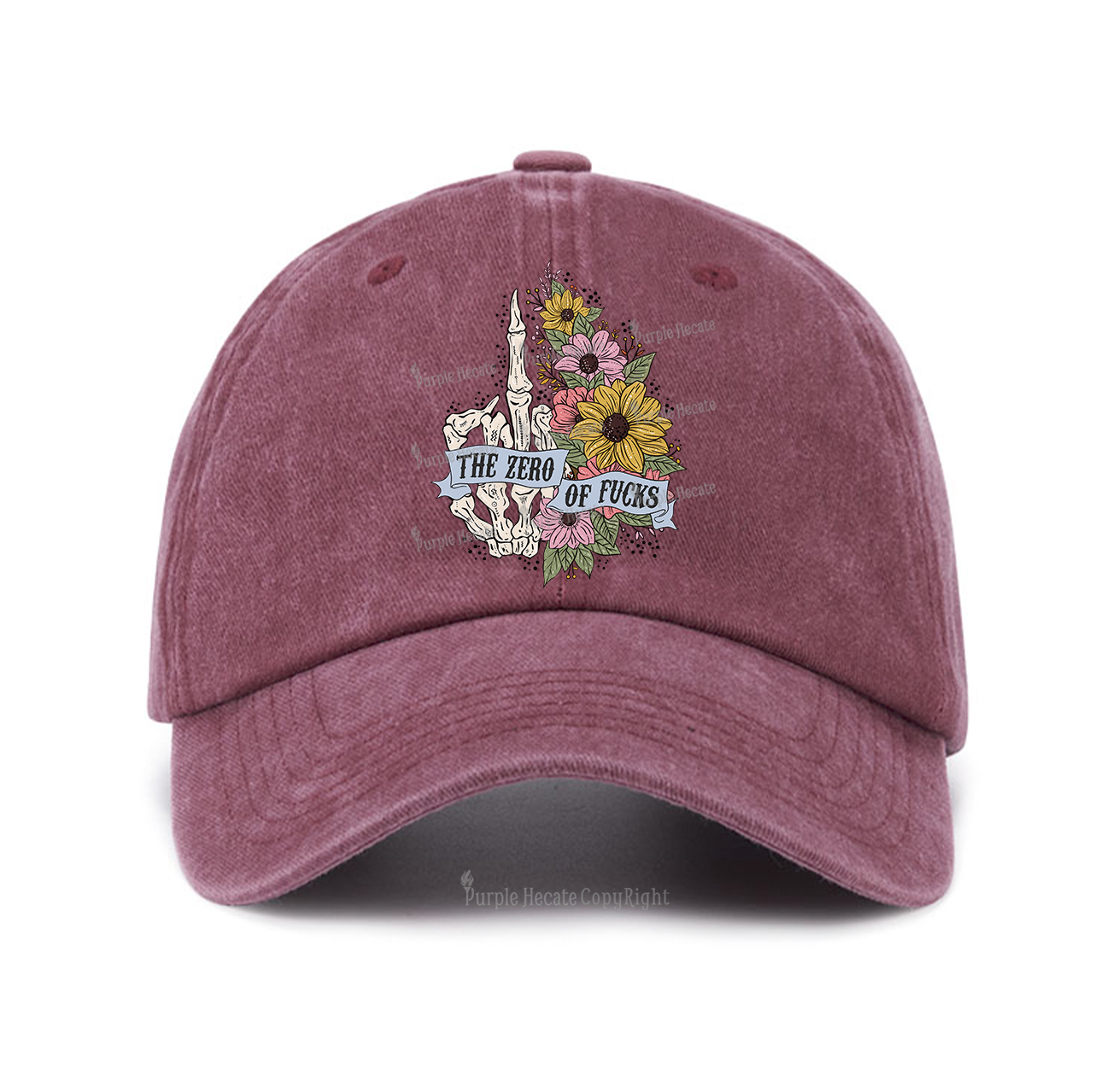 Purplehecate The Zero Of Fucks Baseball Cap