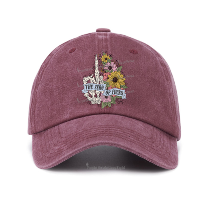 Purplehecate The Zero Of Fucks Baseball Cap