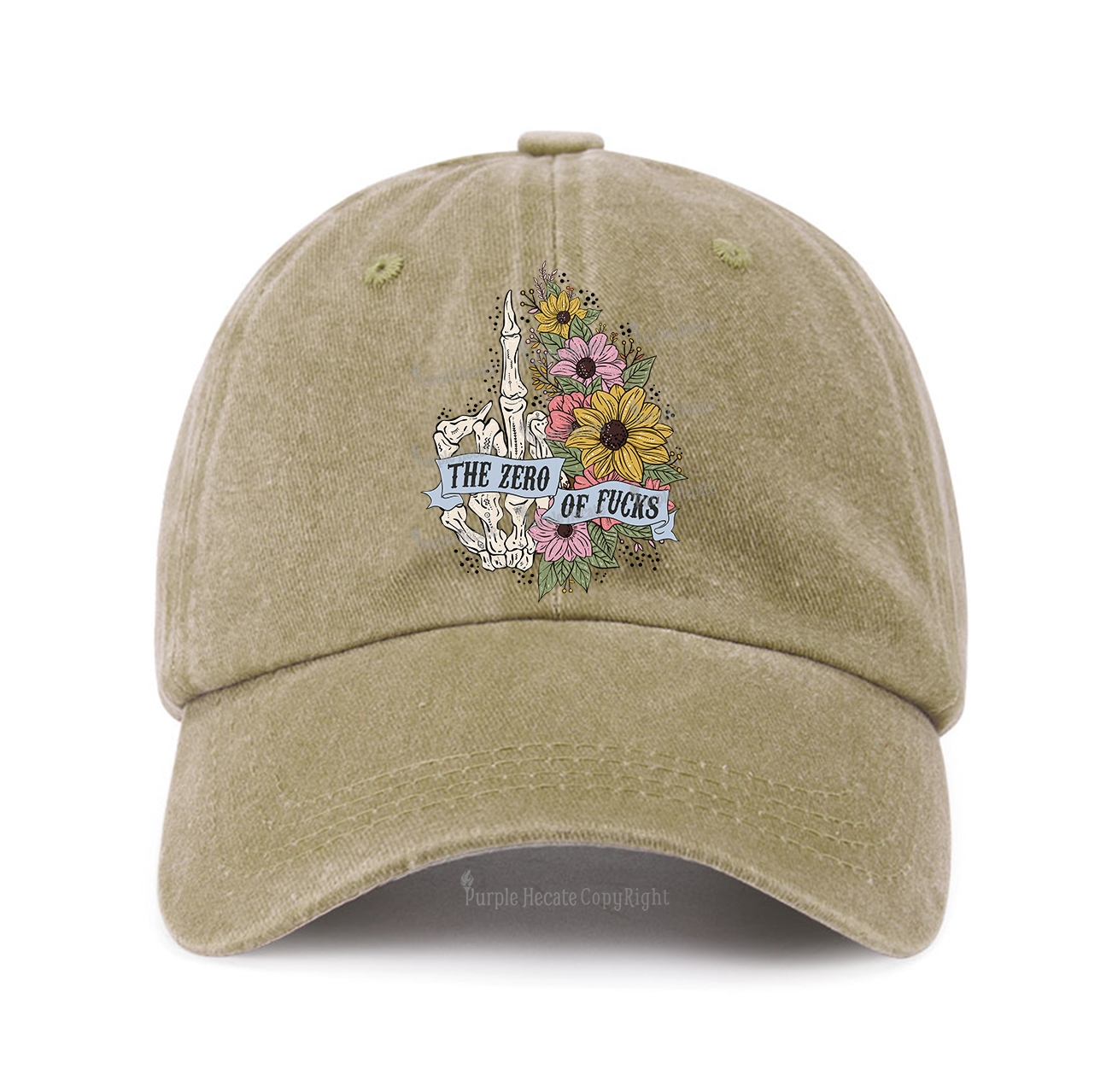 Purplehecate The Zero Of Fucks Baseball Cap