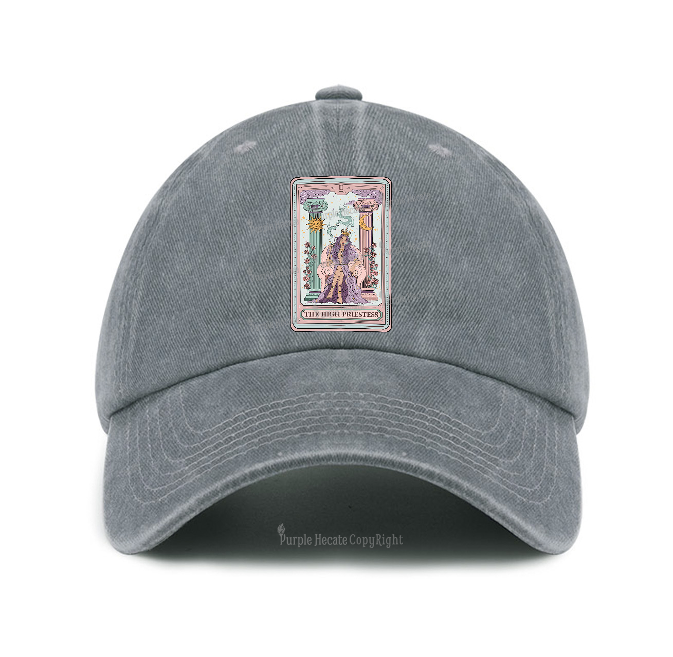 Purplehecate The High Priestess Tarot Card Baseball Cap