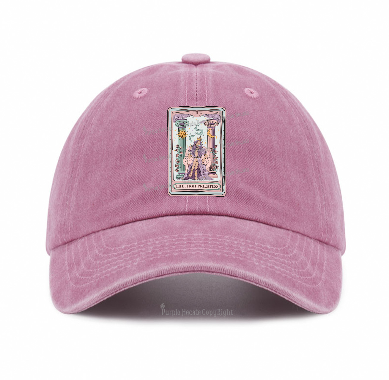 Purplehecate The High Priestess Tarot Card Baseball Cap