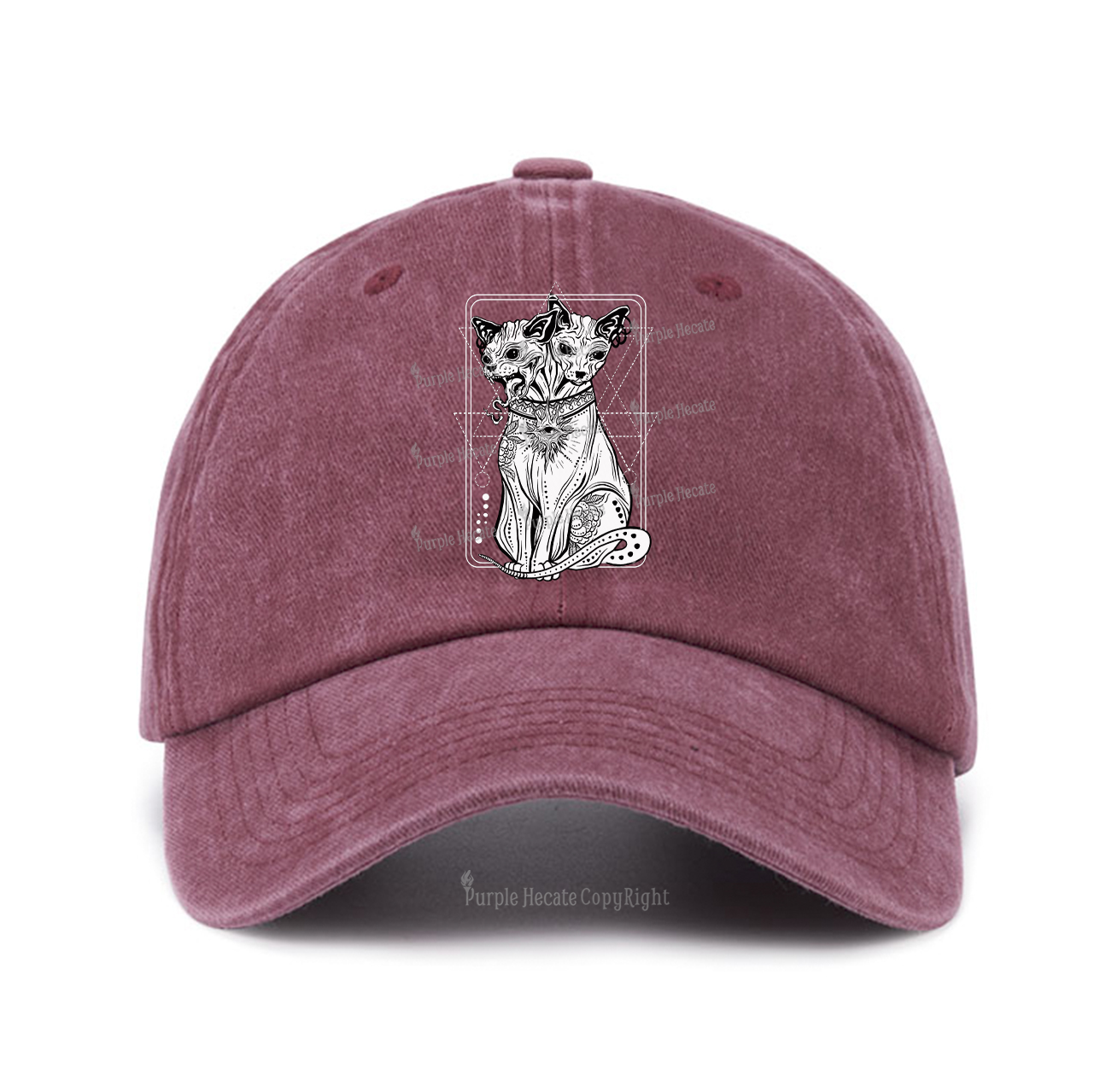 Purplehecate The Cat Goddess Bastet Baseball Cap