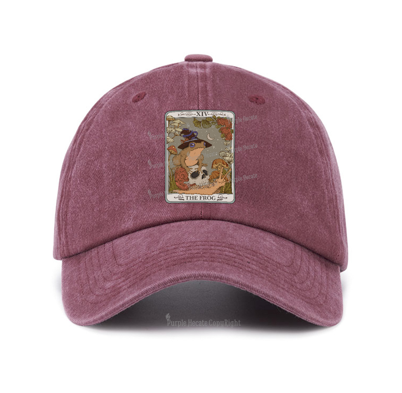 Purplehecate The Frog Tarot Baseball Cap