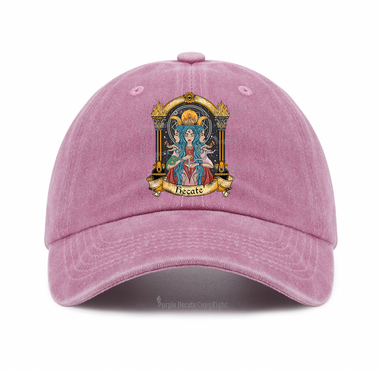 Purplehecate Triple Moon Goddess Hecate Baseball Cap
