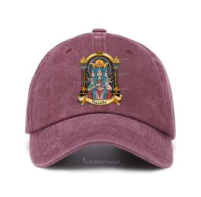 Purplehecate Triple Moon Goddess Hecate Baseball Cap