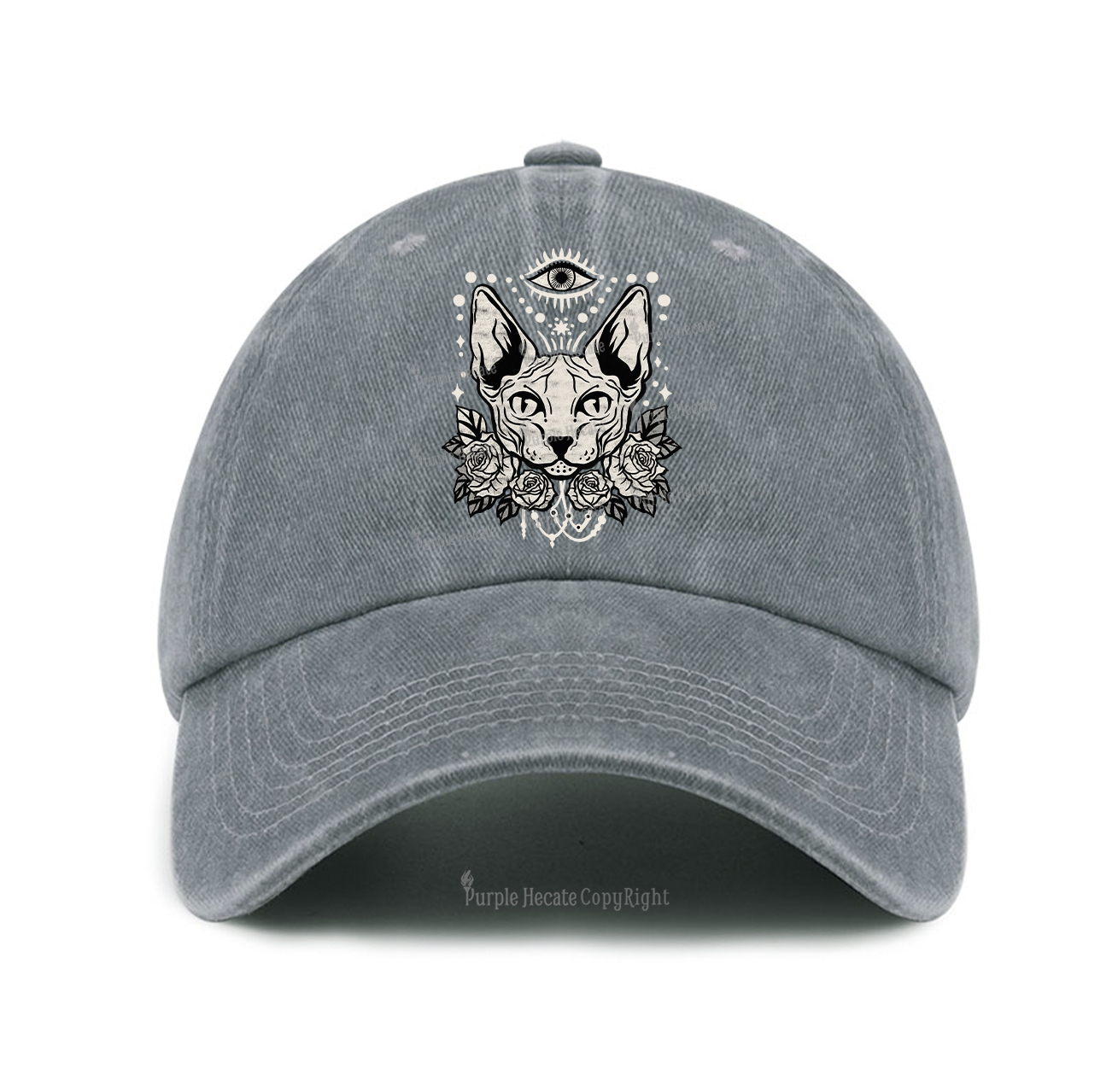 Purplehecate Mystical Cat Baseball Cap