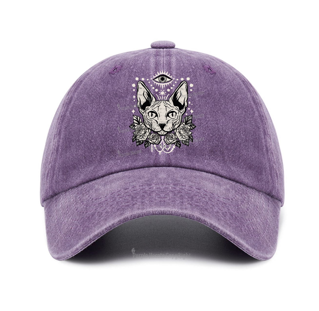 Purplehecate Mystical Cat Baseball Cap